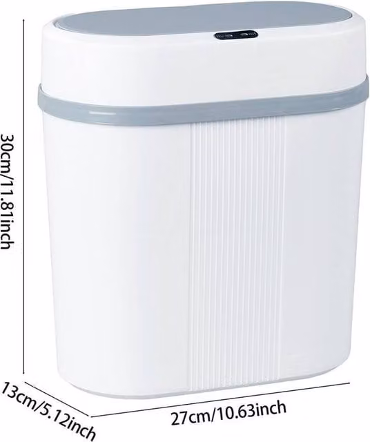 FORGEVIO Motion Sensor Waste Bin in White – 1