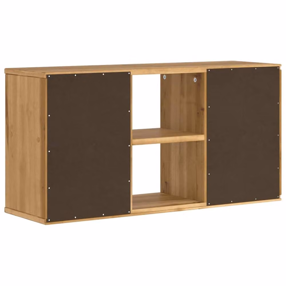Berkfield Home ODDA TV Cabinet in Brown Solid Waxed Pine, W/D/H: 79 x 24 x 40 cm – 3