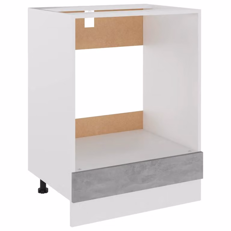 Berkfield Home Modern Freestanding Appliance Housing Unit in Grey with Glass Doors, W/D/H: 60 x 46 x 81.5 cm