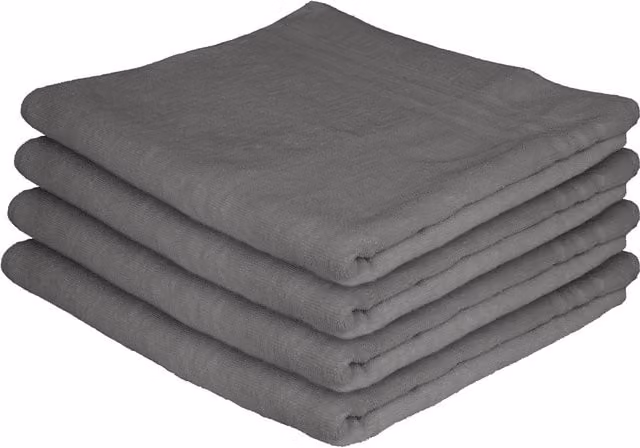 Nicola Spring Cotton Bath Sheets, Pack of 4, Grey, W: 160 cm, H: 90 cm