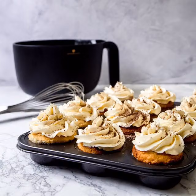 MasterClass Non-Stick Carbon Steel 12 Hole Muffin Tray, Grey and Black