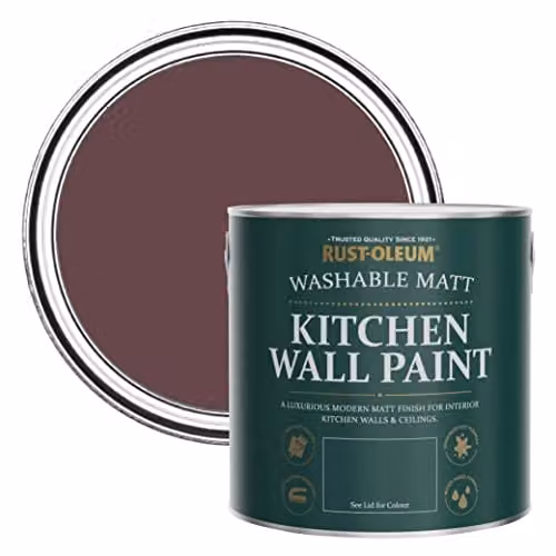 Rust-Oleum Purple Matt Kitchen Wall Paint, Mould Resistant, 2.5L – 1