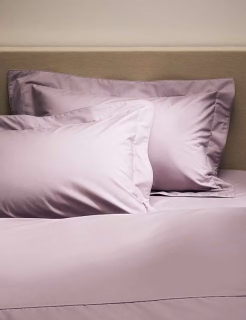 M&S 2 Pack Egyptian Cotton 230 Thread Count Oxford Pillowcases in Dusted Pink