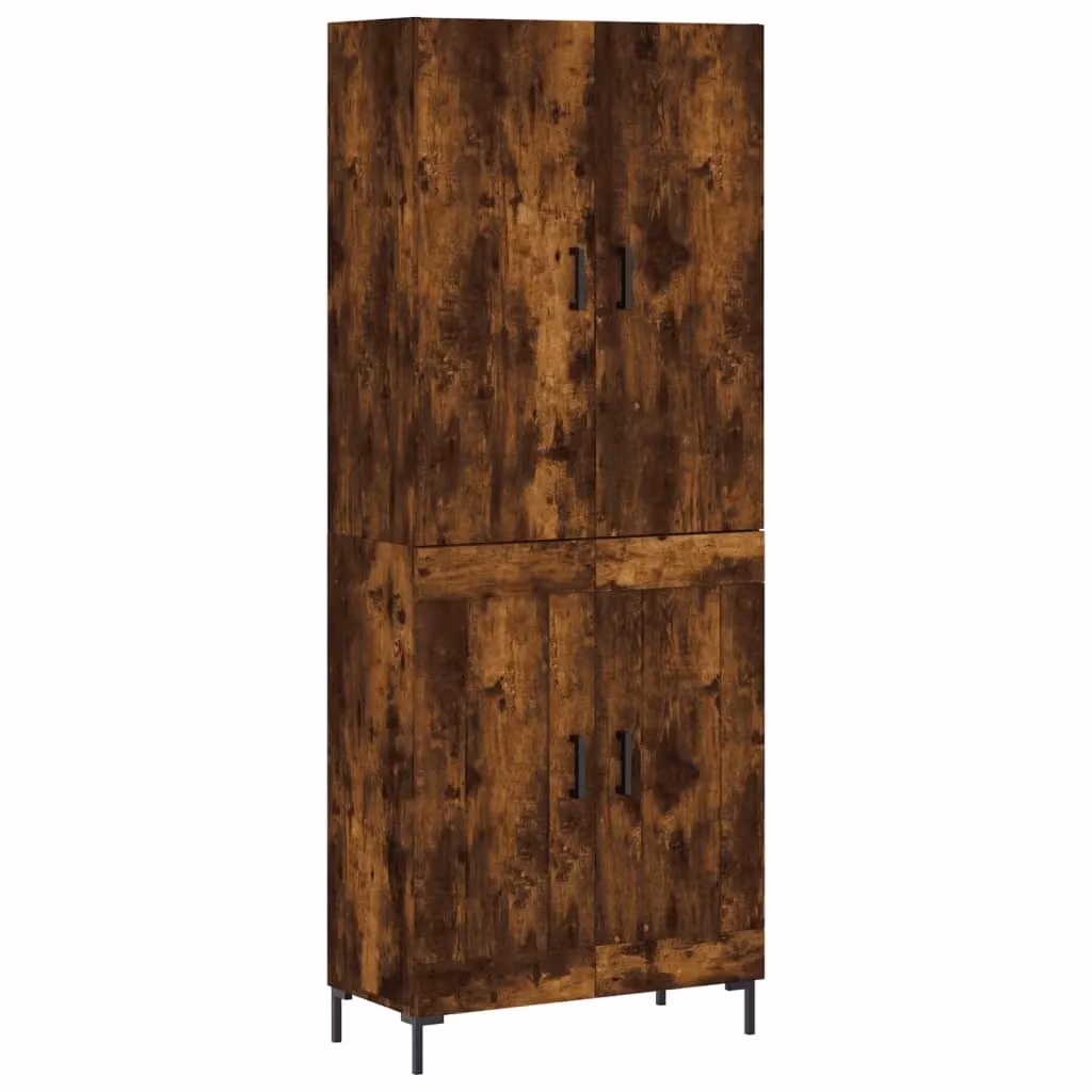 Berkfield Home Smoked Oak Highboard in Brown, W/D/H: 69.5 x 34 x 180 cm – 2
