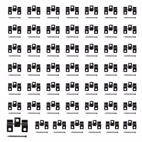HYGRAD 50 Pack Black Stainless Steel Composite Decking Clips with 6mm Hidden Fasteners – 2