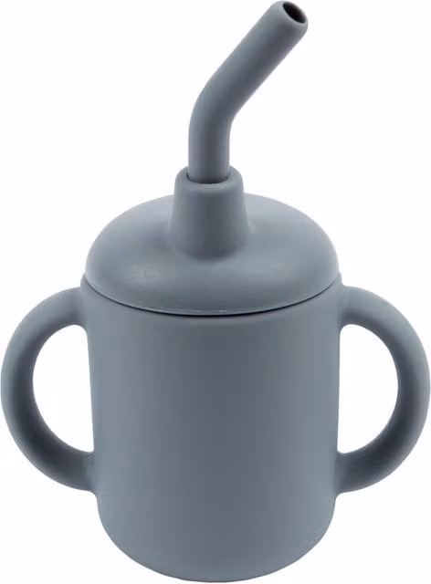 Tiny Dining Silicone Training Cup, 170ml, BPA Free, Dark Grey – 1