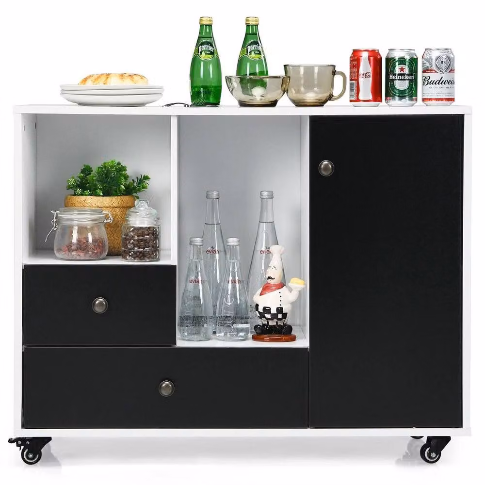 Havendro 2-Drawer Mobile File Cabinet and Rolling Printer Stand with Castors – 4