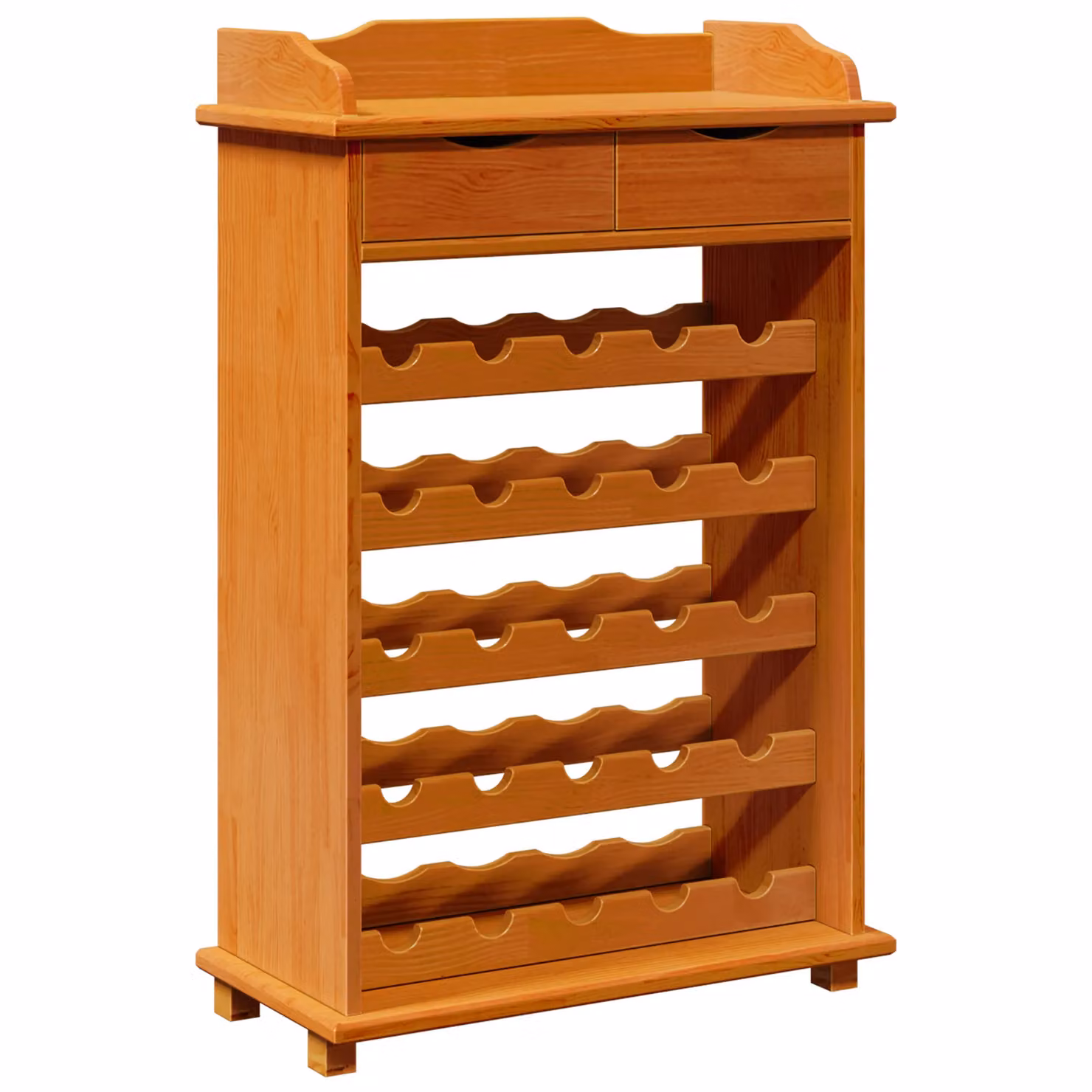 Berkfield Home Modern Solid Pine Wood Wine Rack in Brown, W/D/H: 90 x 30 x 60 cm – 2