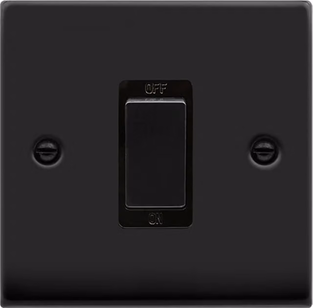 SE HOME Black 1 Gang Modern Plastic Switch Plate