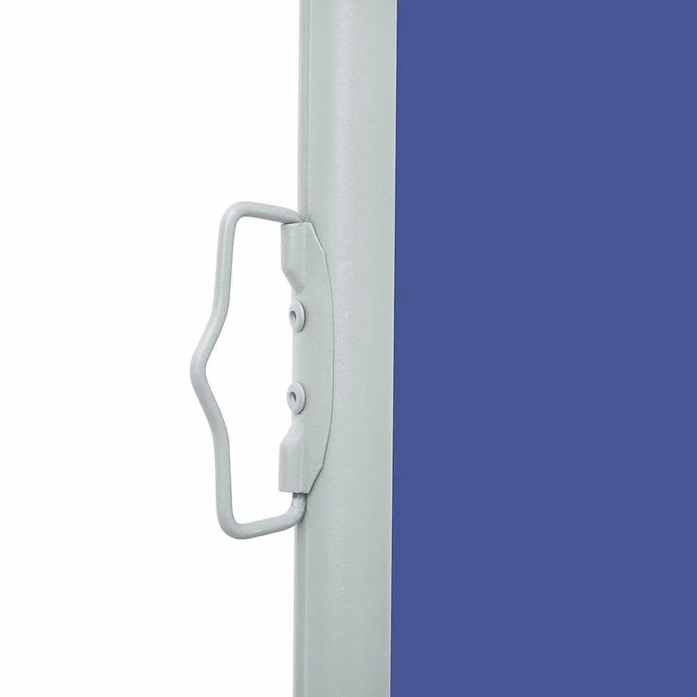 Berkfield Home Blue Retractable Side Awning with Manual Pull and Polyester Fabric, W/H: 500 x 140 cm – 4