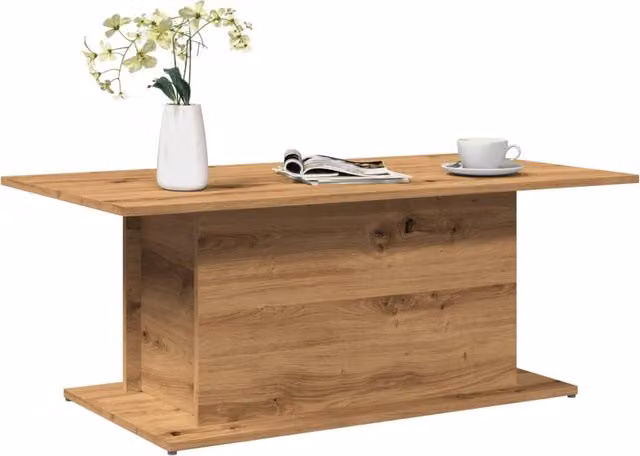 Berkfield Home Artisan Oak Coffee Table in Brown, W: 102 cm, D: 55.5 cm, H: 40 cm