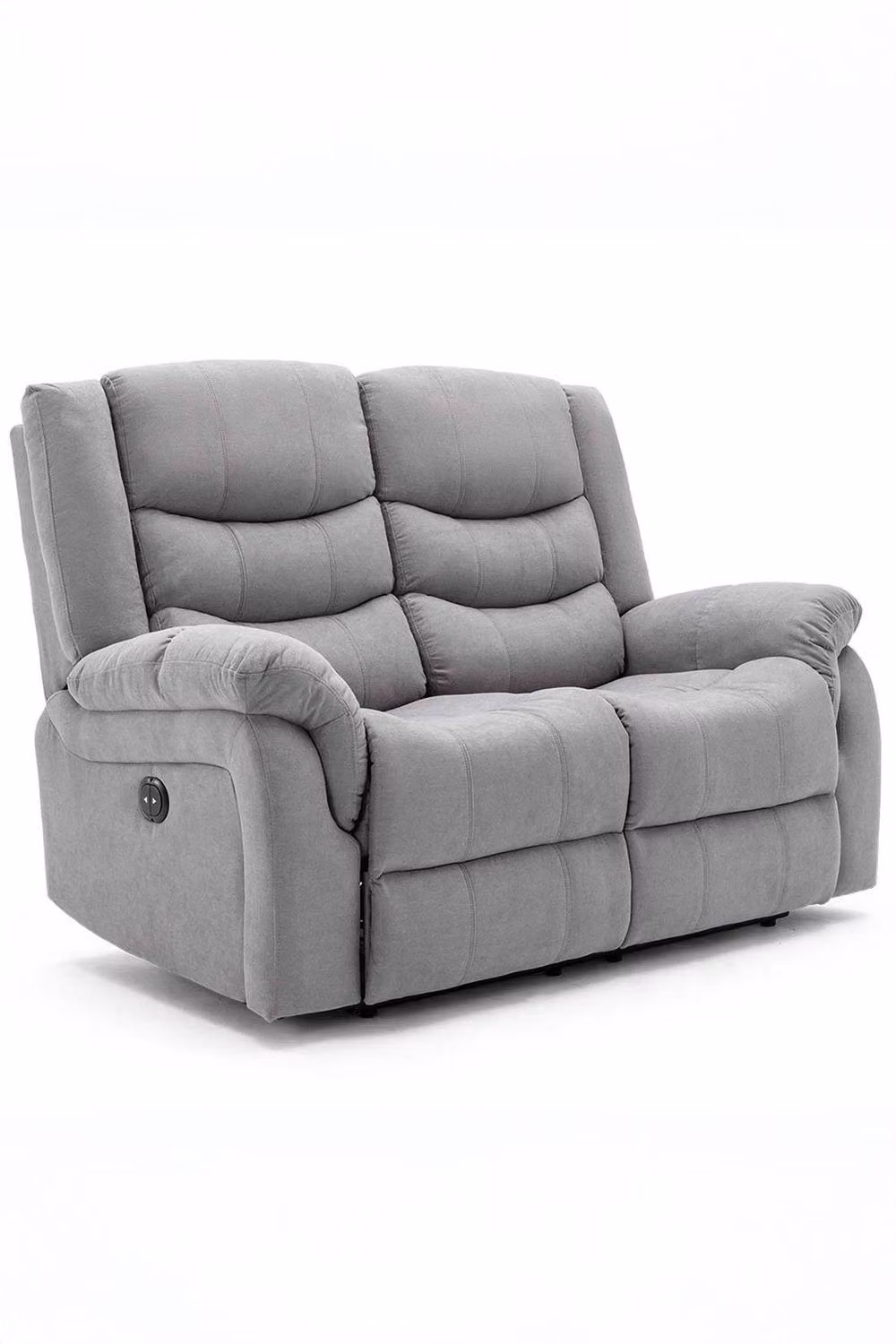 More4Homes Seattle 2 Seater Electric Fabric Recliner Sofa in Grey, W/D/H: 149 x 91.5 x 108 cm – 2