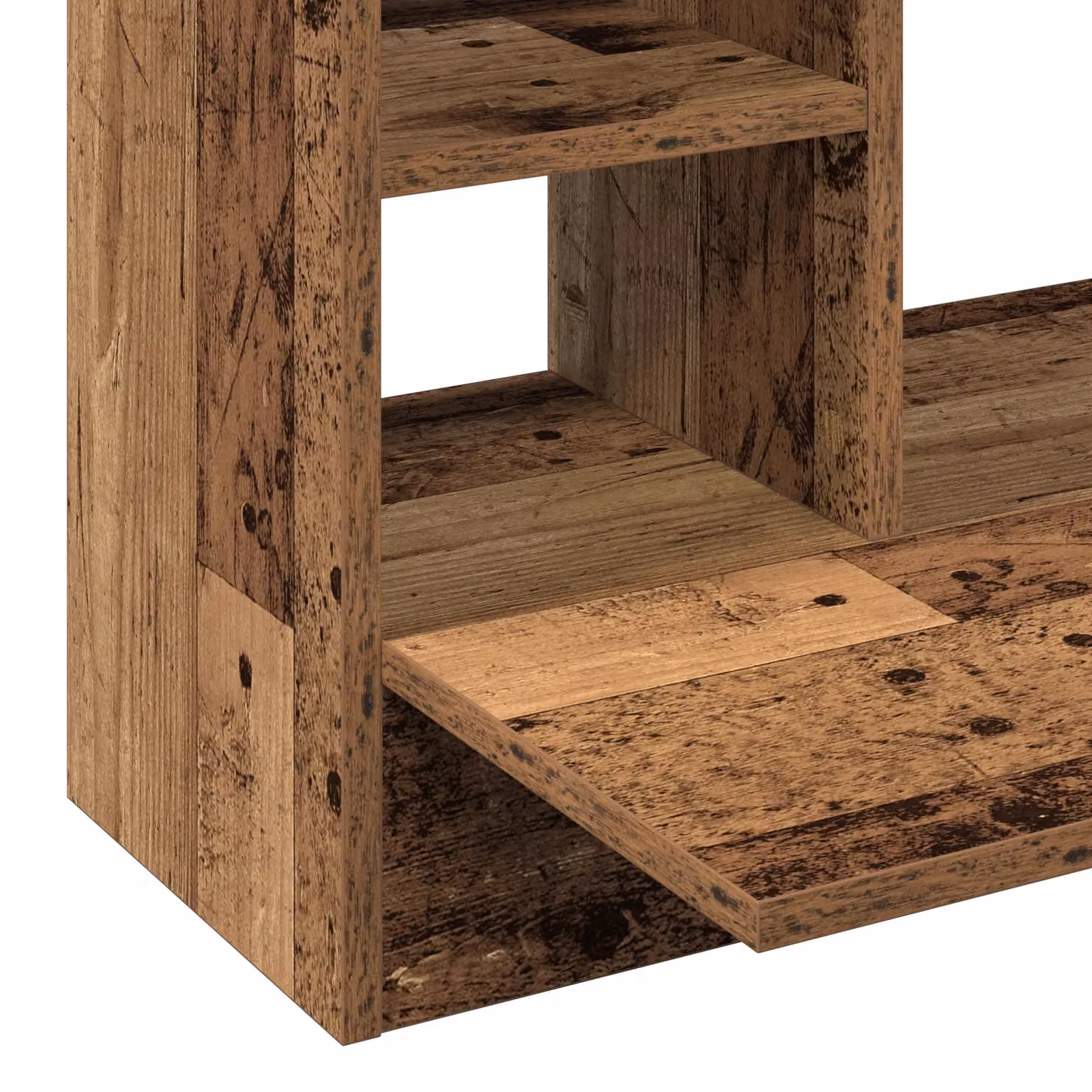 Berkfield Home Wall-Mounted Computer Desk in Brown Old Wood, W/D/H: 105 x 48 x 75 cm – 4
