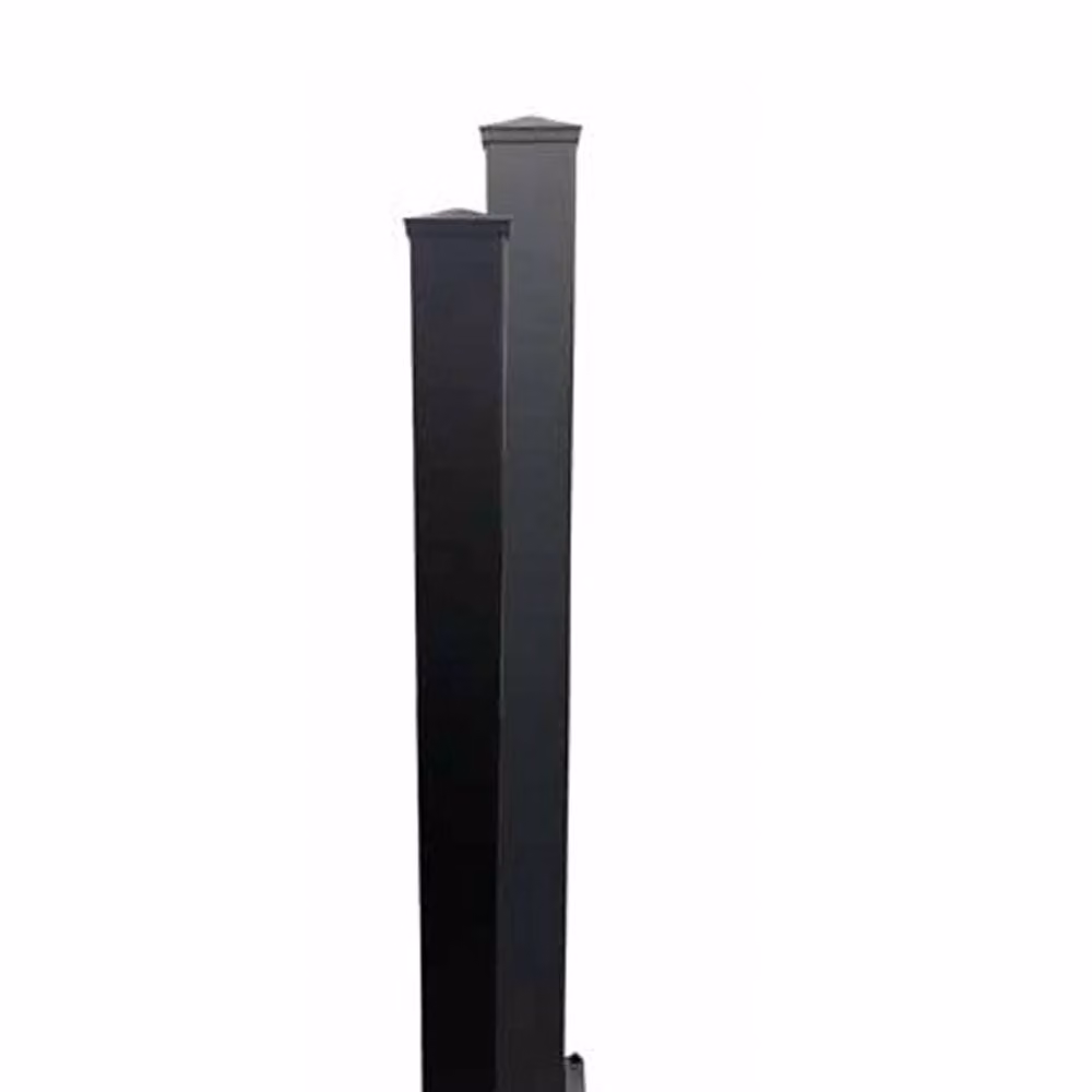 Ready Made Gates Aluminium Flanged Post, Grey, W/D/H: 15 x 15 x 0.35 cm – 2