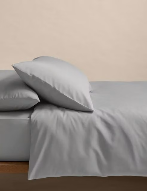 M&S Stay Cool Lyocell Rich Bedding Set, Grey, 200 x 200 cm