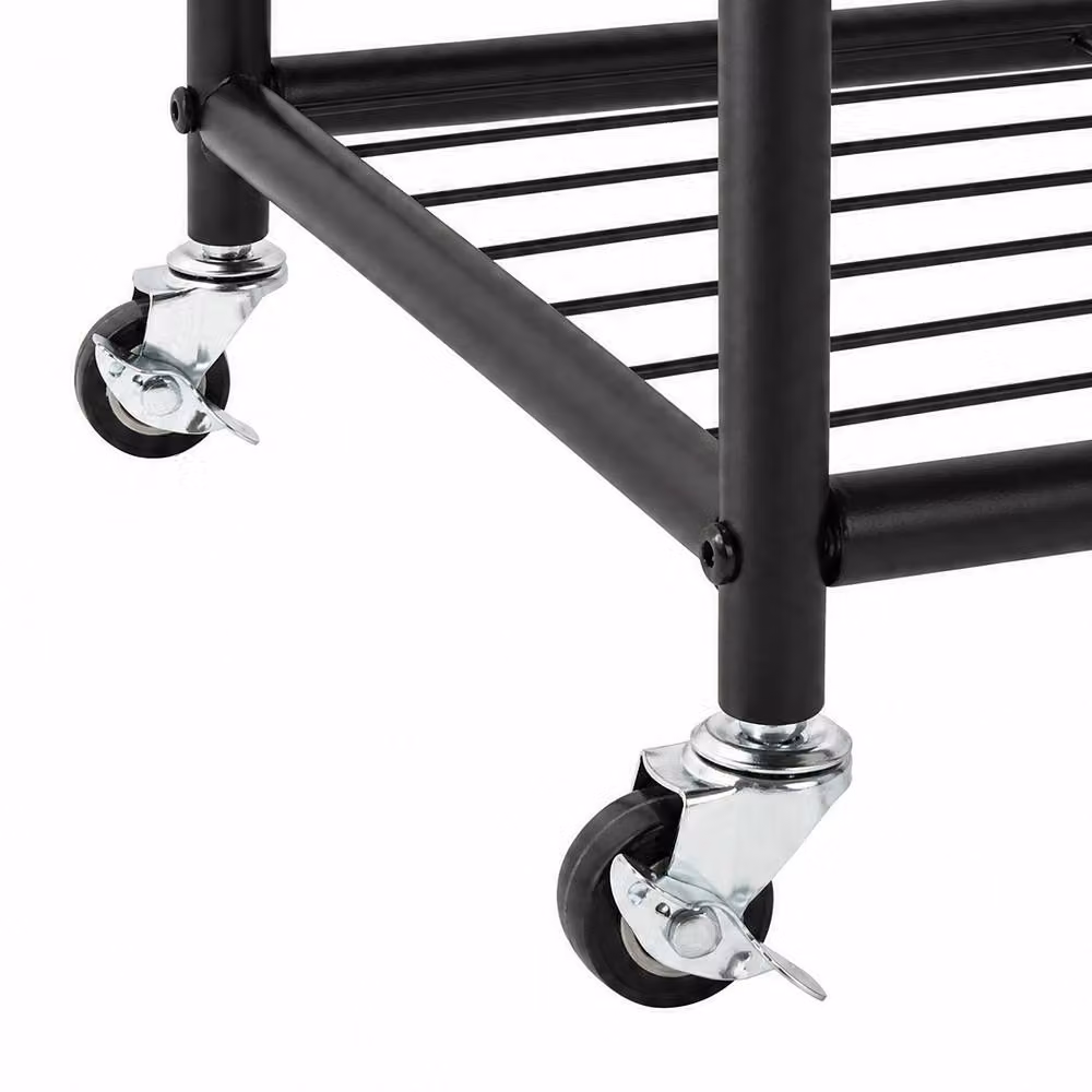Levede Metal Clothes Rail and Garment Organiser in Black – 4