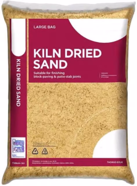 Unbranded Kiln Dried Paving Sand, 20kg per bag, 20 Bags Pack