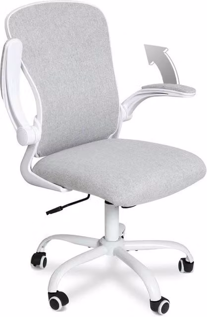 VOGREX Grey Mesh Ergonomic Office Chair with Armrests and 360 Degree Swivel