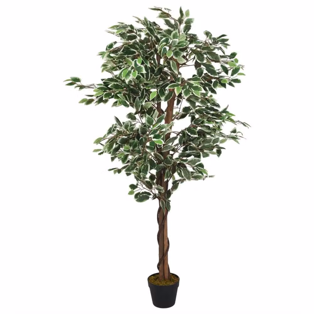 Berkfield Home Realistic Artificial Ficus Tree, Green, Height: 120 cm – 2