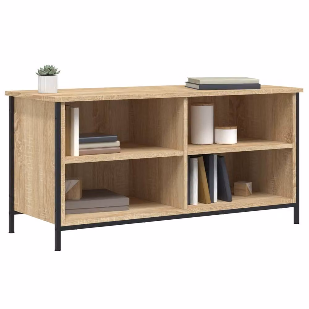Berkfield Home TV Cabinet in Sonoma Oak, W/D/H: 100 x 40 x 50 cm – 3
