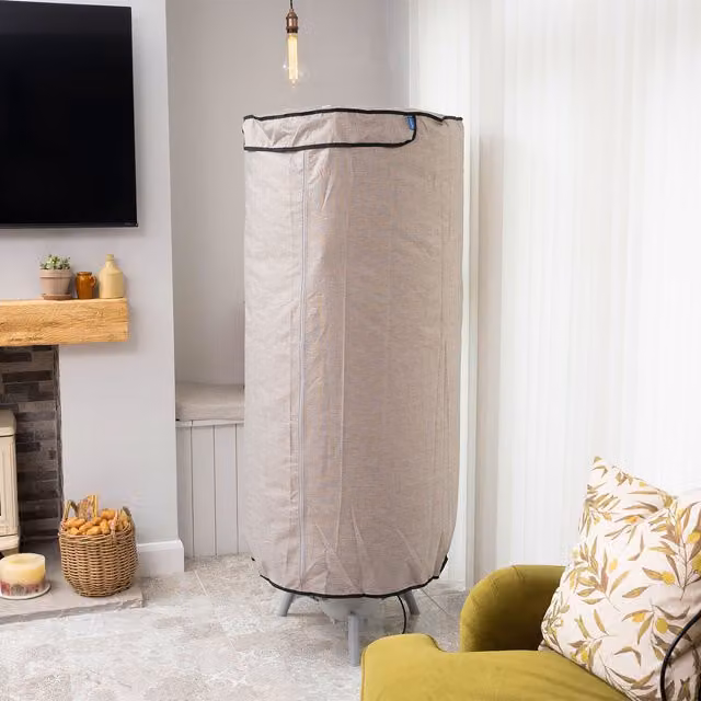 Addis 6 Arm Heated Towel Pod in Beige