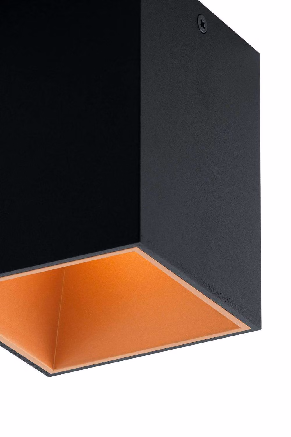 Eglo Polasso Cuboid LED Ceiling Light in Black and Copper – 3