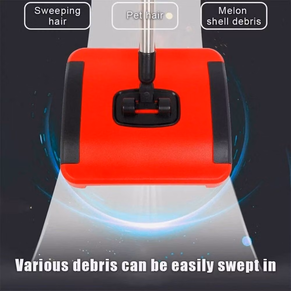 FLAVORA Speedsweep Multi-functional Manual Carpet Sweeper in Red – 2