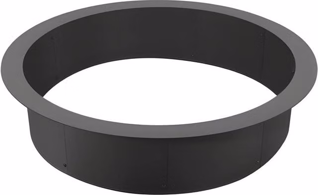 VEVOR Heavy-Duty 9-Section Q235 Carbon Steel Fire Pit Ring in Black, W/D/H: 114.3 x 114.3 x 25.4 cm – 1