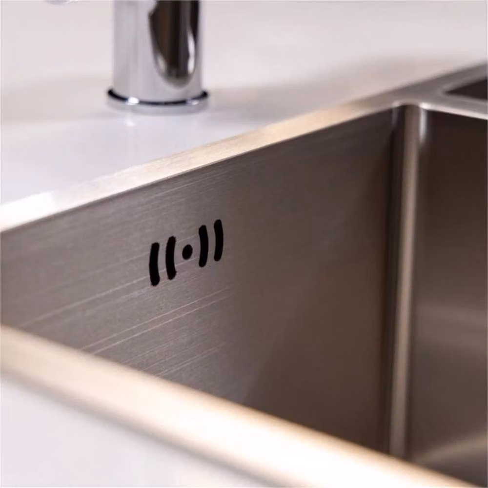 PAWNORA Brushed Stainless Steel 1.5 Bowl Kitchen Sink in Silver, W/D/H: 55.5 x 44 x 19.98 cm – 4