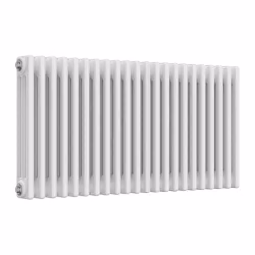 Bathroom Kingdom Reina Colona 3 Column Traditional White Steel Wall Hung Radiator H: 50 cm, W: 101 cm, D: 5 cm – 1