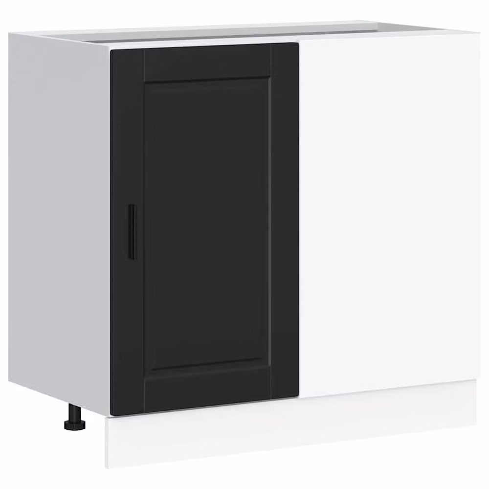 Berkfield Home Porto Black Modern Kitchen Base Cabinet in Matt MDF – 2