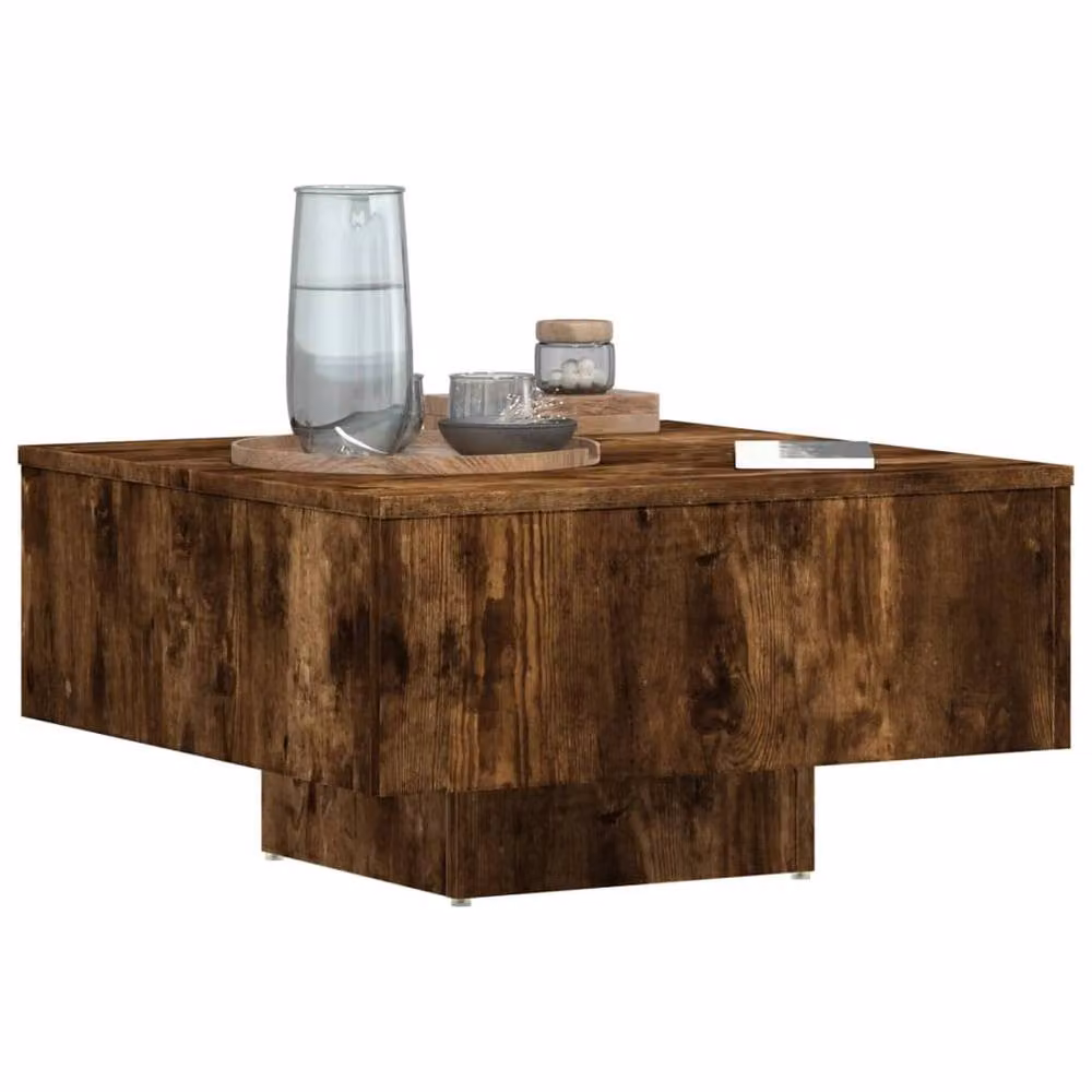 Berkfield Home Square Coffee Table in Smoked Oak Brown, W/D/H: 60 x 60 x 31.5 cm – 4