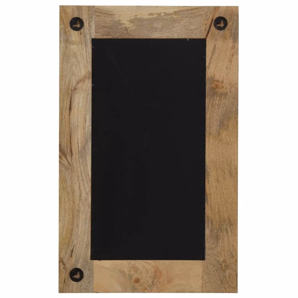 Berkfield Home Rectangular Wall Mirror in Brown Solid Mango Wood, W: 50 cm, H: 80 cm – 4