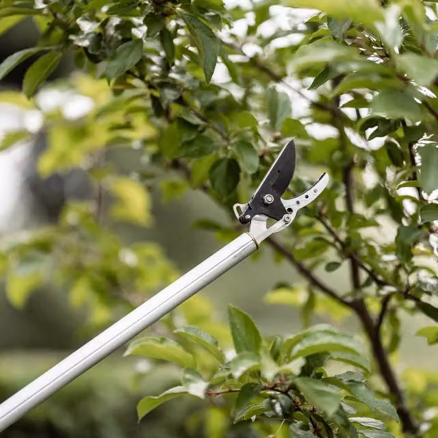 Kent & Stowe Long-Reach All-Purpose Pruner in Brown with Steel and Wood Construction
