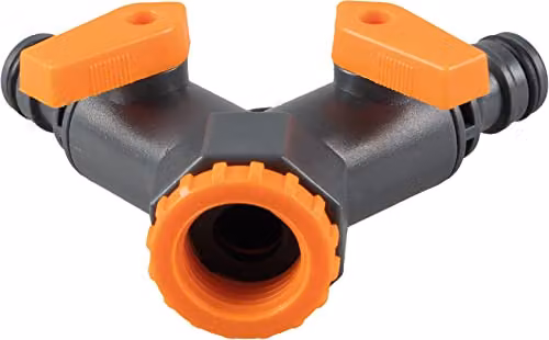 St Helens Home & Garden Grey 2 Way Tap Connector with Flow Control, 1/2 inch – 4