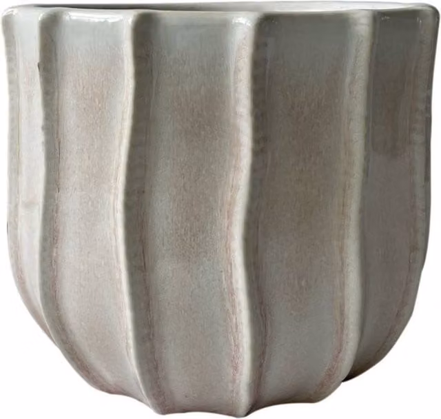 KDMD Hortus Porto Tabletop Ceramic Pot in Cream Pink, W: 21 cm, D: 18 cm – 1