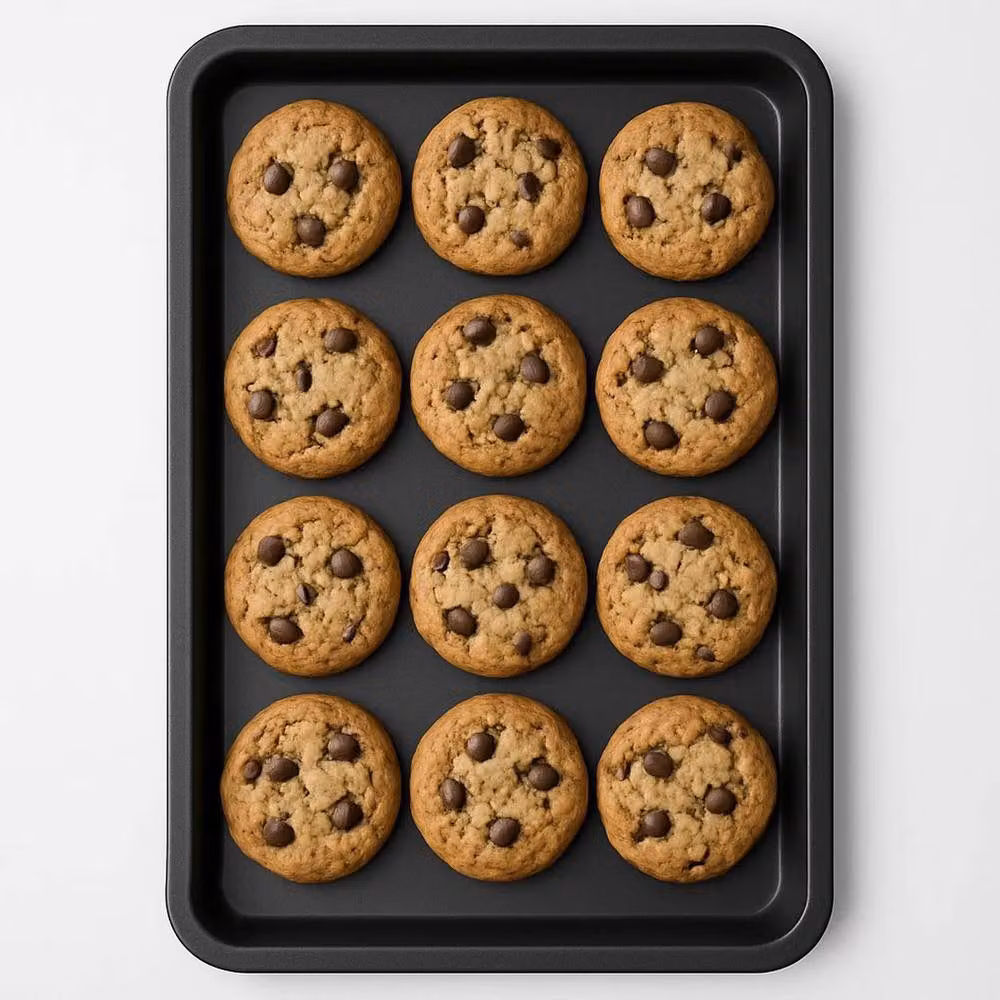 NESTLUNE Set of 3 Non-Stick Rectangular Baking Trays in Black, W: 60 cm x D: 100 cm – 2