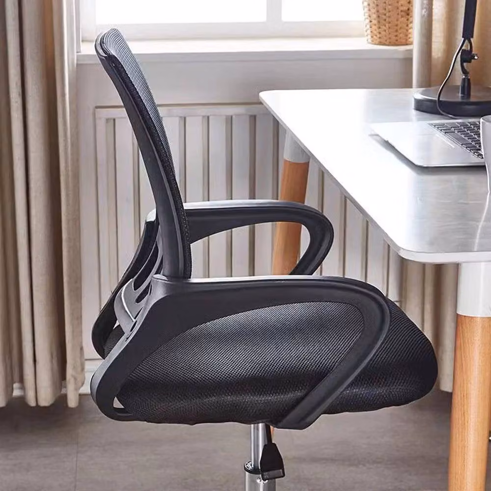 FORGEVIO Black Ergonomic Office Chair with Armrests and Gas Lift Height Adjustment – 3