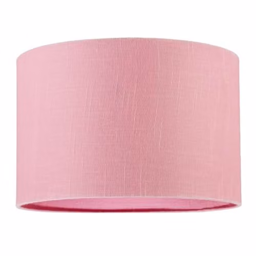 Happy Homewares Modern Candy Pink Textured Linen Fabric Circular Lamp Shade W: 30 cm, H: 20 cm