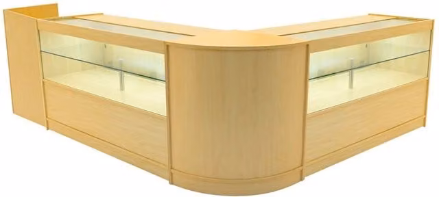Monstershop Phoenix LED Shop Counter Set CM60, TB60 and 2 x C1500 in Maple Beige