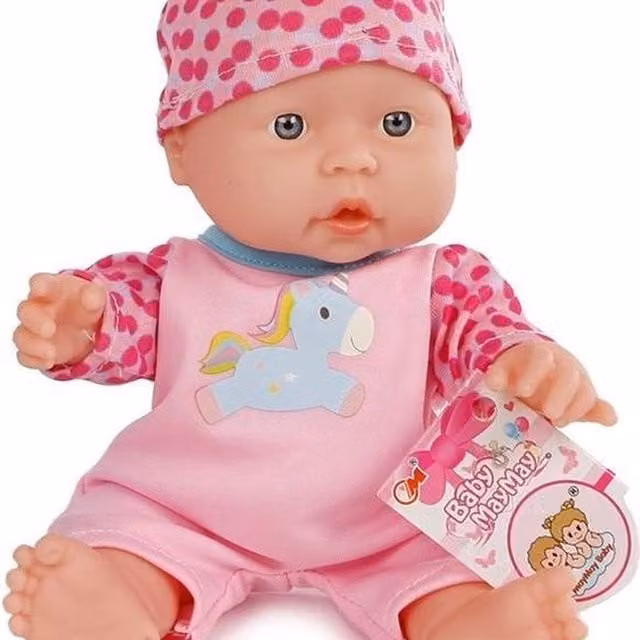 UMKYTOYS Sounding Function Baby Doll for Girls in Brown and Pink