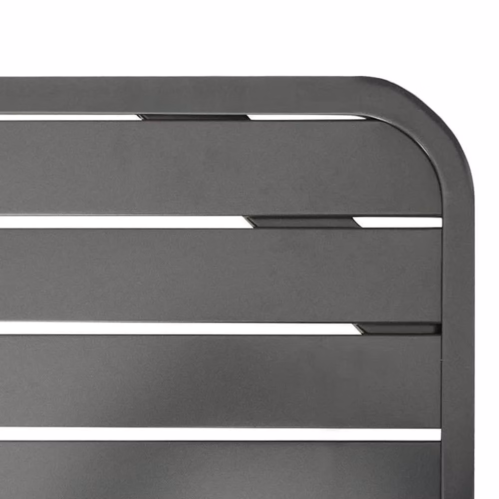Berkfield Home Industrial Garden Table in Dark Grey Steel, W/D/H: 180 x 83 x 72 cm – 2