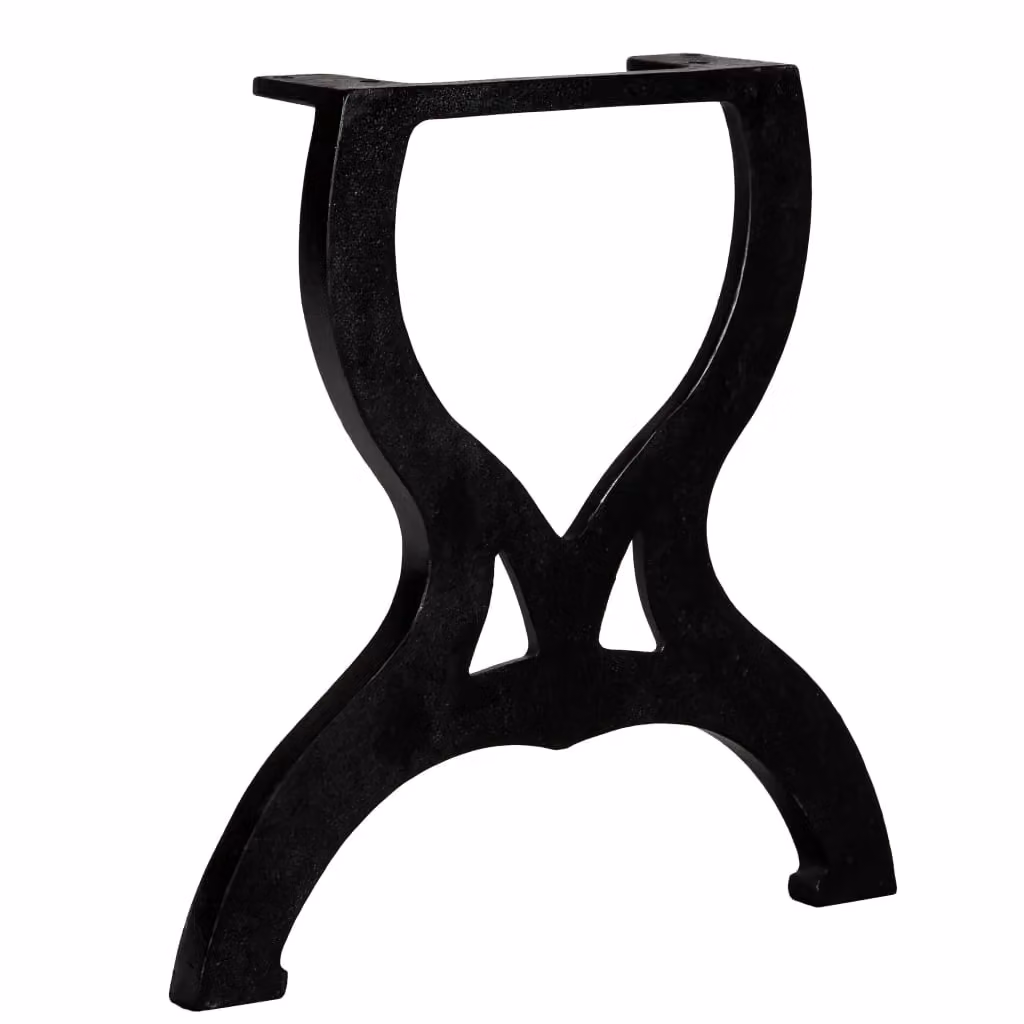 Berkfield Home X-Frame Cast Iron Coffee Table Legs, 2 Pieces, Black – 3
