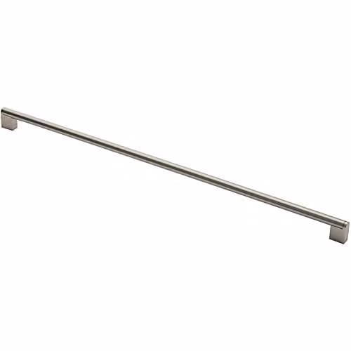 Loops Round Bar Pull Handle in Satin Stainless Steel, Silver, Fixing Centres: 608 mm