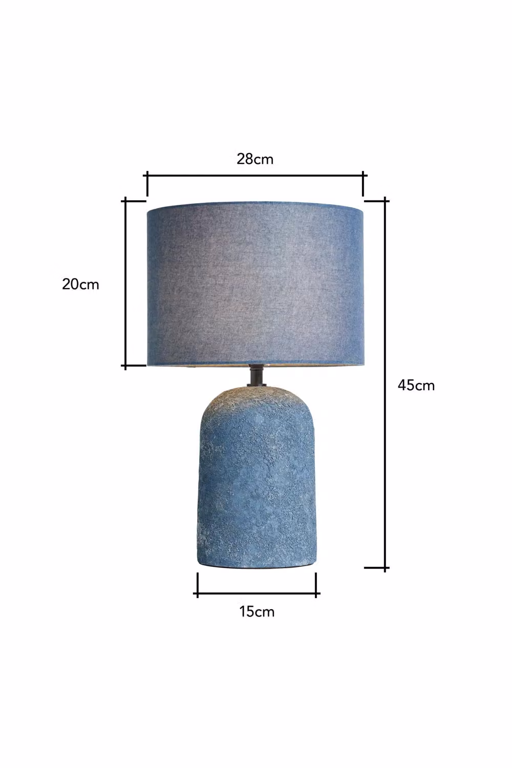 BHS Lighting Malmo Blue Ceramic and Fabric Table Lamp – 2