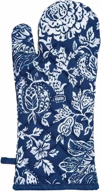 Bedeck of Belfast Morsan Single Cotton Oven Glove in Midnight Navy Blue with Hanging Loop