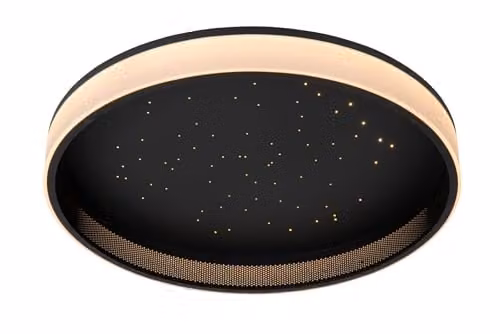 Lucide Estreja Dimmable LED Flush Ceiling Light, Black, Diameter: 40 cm – 1