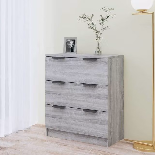 Berkfield Home Grey Sonoma Sideboard in Matt Engineered Wood W/D/H: 60 x 30 x 70 cm