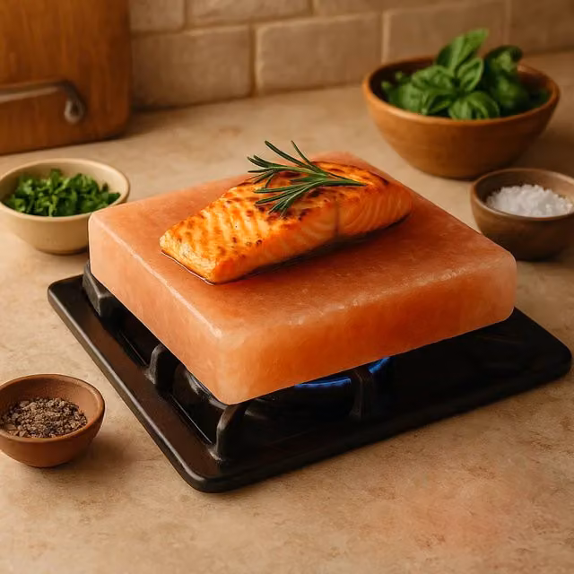 Orsina Himalayan Natural Square Salt Tile in Orange and Pink, W/D/H: 23 x 23 x 4 cm – 1