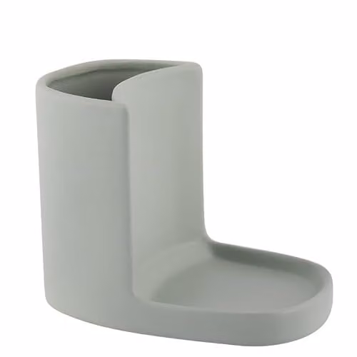 GM Garden and Home Freestanding Stoneware Utility Stand with Shelf, Green, W: 16 cm, D: 11 cm, H: 13 cm